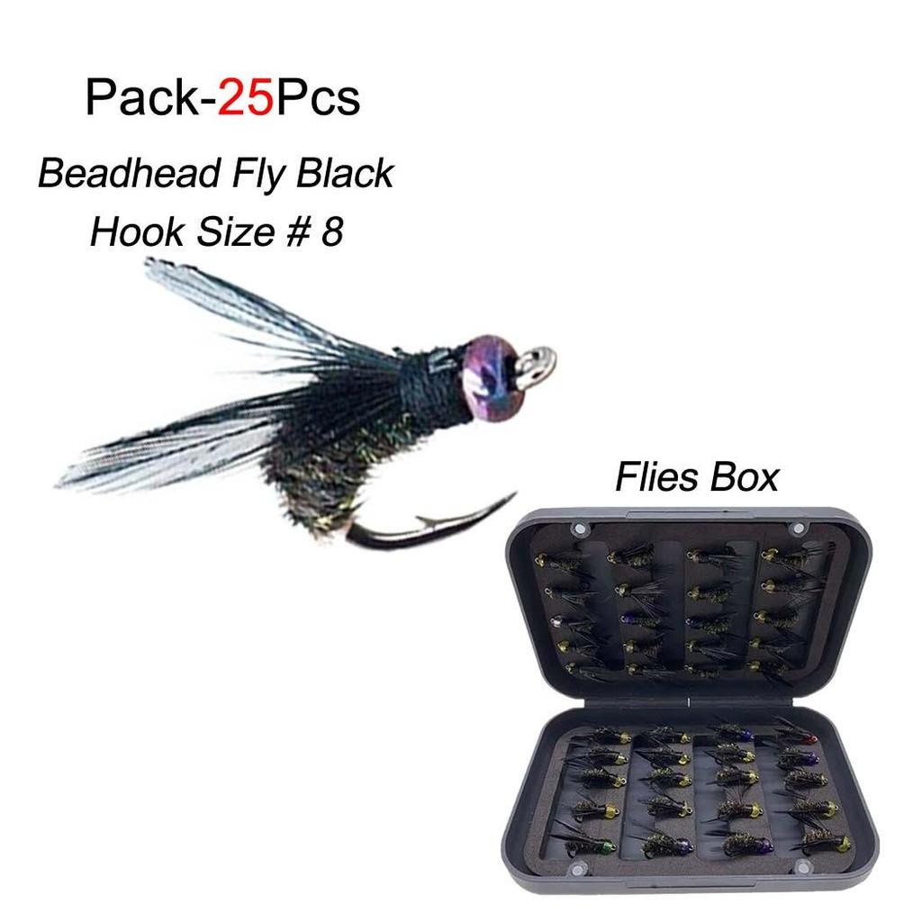 25 шт./кор. латунная головка-бусина, быстро тонущая муха-нимфа, медная приманка для ловли форели John Mayfly Stonefly