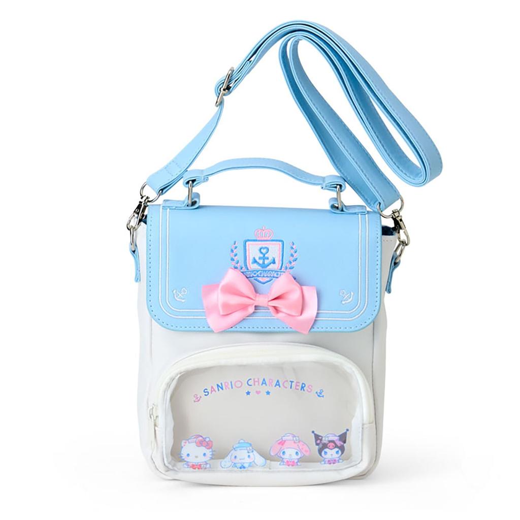 Sanrio Shoulder Bag Featuring Sanrio PU and for Ages 3 and 633585 (Sailor Collar) Characters, Leather, Polyester, PVC, Up,