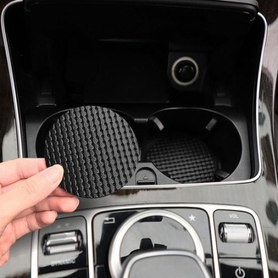 2× Cup Holder Anti-Slip ert Coasters Pads Mats Cover Car Interior Accessories