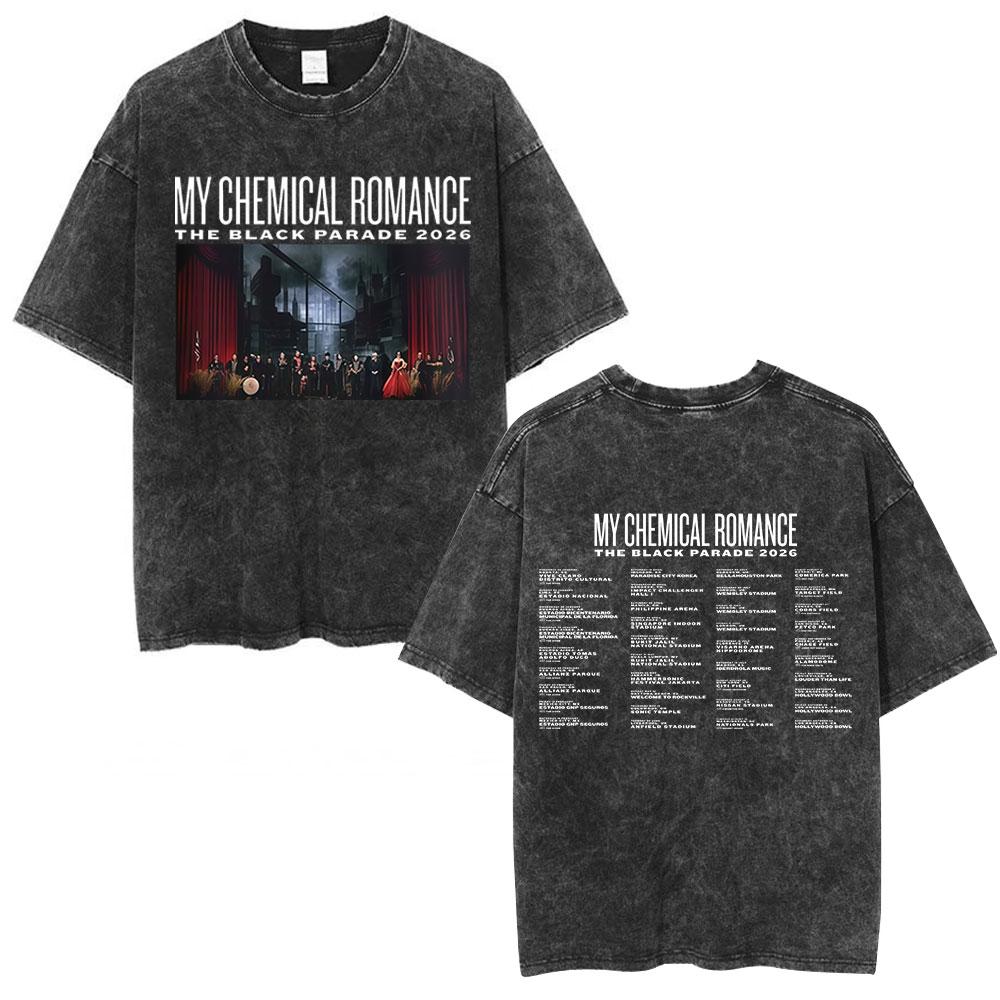Футболка Rock Band My Chemical Romance с потертостями The Black Parade Тур Мерч Подарки для фанатов Футболки Мужская одежда Панк-футболки