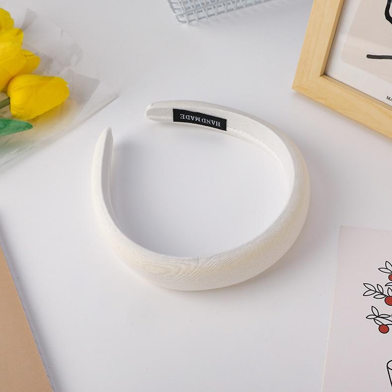 Korean Hair Band Solid Color Sweet Sponge Headband Thickening and Heightening Headband Fashion Hairband Hair Accessories