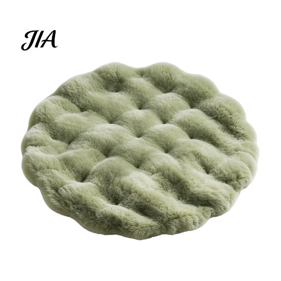 Удобный коврик для кошек, коврик для кошек, круглый, из искусственного меха, для домашних животных, мягкий, пушистый, моющийся, подушка-кровать, нескользящий, теплый коврик, переноски, маленькие собаки, для всех сезонов, в помещении