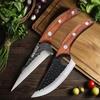 1pcs Stainless Steel Fillet Boning Knife Professional Chef's Kitchen Knife Forged Meat Cleaver Fish Slicing Knife Wooden Handle