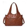 Women PU Leather Large Capacity Shoulder Bag Ladies Vintage Satchels Bags 2025 Summer Designer Handbag Tote Crossbody Bag