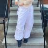 Женские повседневные мешковатые широкие спортивные штаны, модные винтажные шикарные однотонные брюки на шнурке, свободные уличные брюки Y2K для бега, брюки-карго