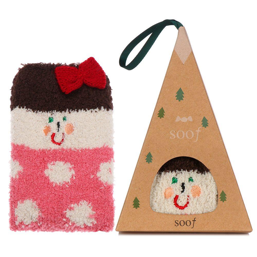 Нескользящие 3D Пушистые Зимние Теплые Подарочные Носки с Коробкой Напольный Чулок Коралловый Флис Носок Рождественские Носки