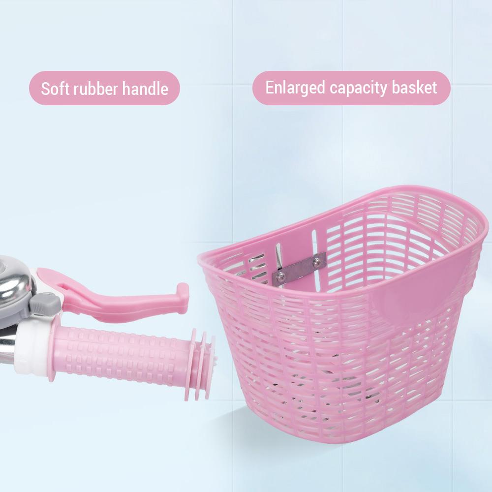 Детский велосипед 12–20 дюймов для девочек в возрасте от 3 до 13 лет с тренировочными колесами, корзиной, защитной сеткой Fash