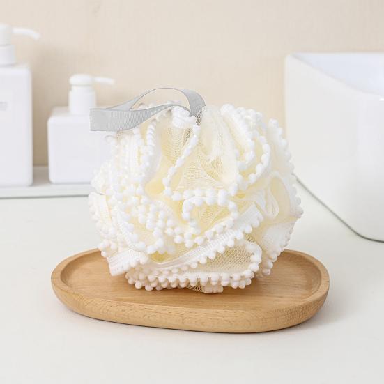 Bath Loofah Soft Gentle Quick Lathering Solid Color Women Men Body Washing Exfoliating Scrubber Shower Sponge Mesh Ball Bathroom Supplies