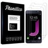 Screen Protector Glass Film - Phonillico® - Samsung Galaxy J7 2016 J710 - Pack of 3 - Ultra Resistant - Black
