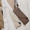 Eyewear Protective Case Sunglasses Storage Bag PU Leather Glasses Case Hanging Eyeglasses Holder