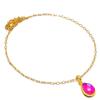 Pink Mystic Glass Gemstone 925 Sterling Silver Jewelry Necklace 20" KJ-1542