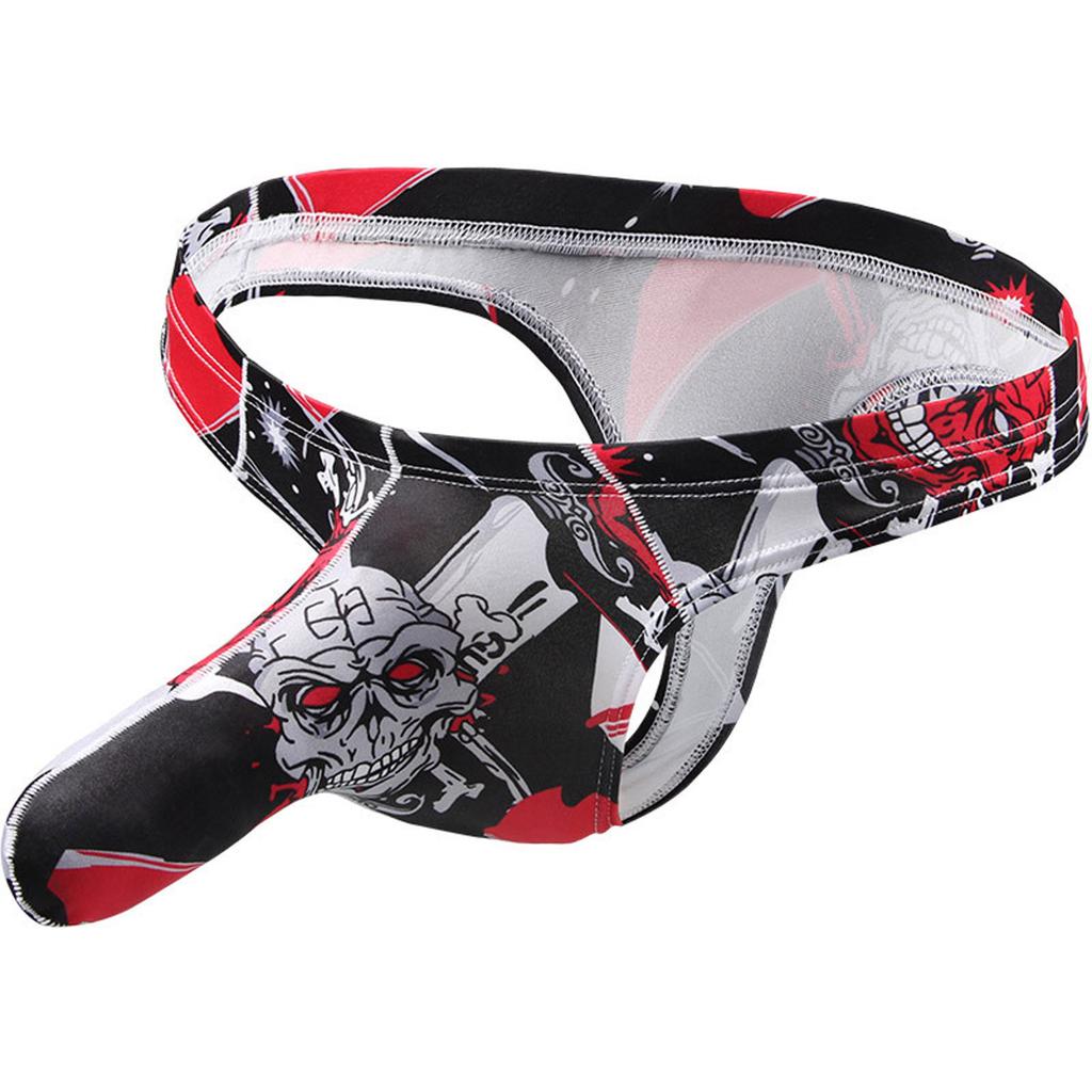 Мужские модные сексуальные повседневные удобные дышащие трусики со средней и низкой талией с принтом