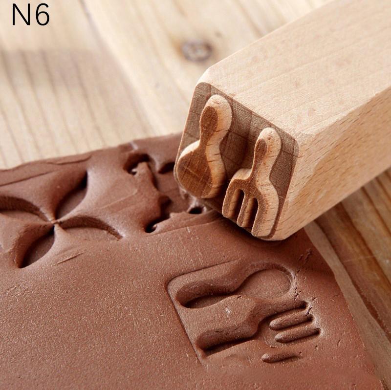 Резные деревянные штампы ручной работы. Печать на деревянной печати. ​​Блоки для глиняной керамики своими руками.