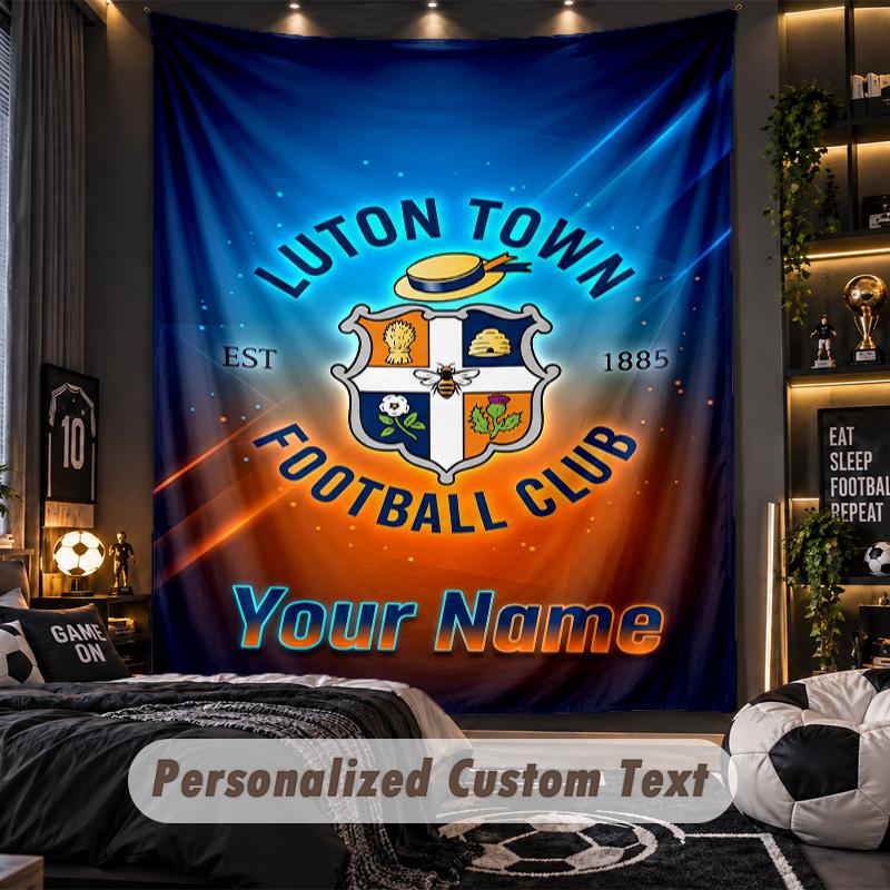 TapestryLuton Town Custom Name Text Personalized Wall Hanging Tapestry Home Wall Decor