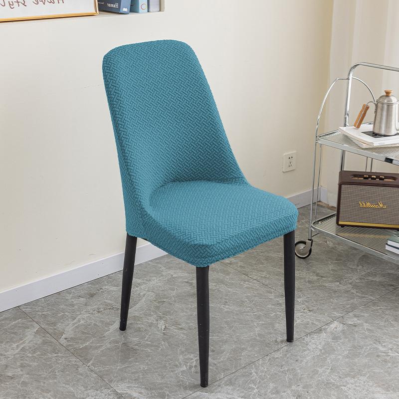 Jacquard Fleece Chair Cover Thickened One-piece Elastic Hotel Restaurant Household Chair Cover Anti-smudge Stool Cover