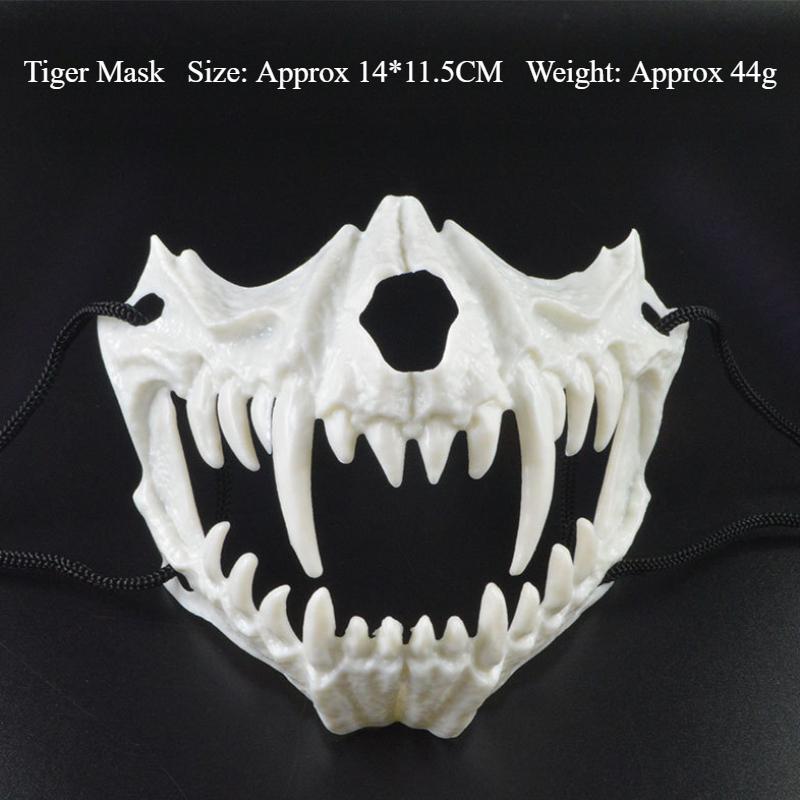 Хэллоуин Дракон Бог Полумаска Ужас Тигр Якша Тэнгу Человек Волк Маска Выступление Одевание Смешной Косплей Лицо Капюшон Реквизит