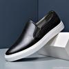 New Shoes for Men Genuine Leather Casual Shoes Fashion Simple Slip-on Loafers Comfortable Flat Skateboard Shoes