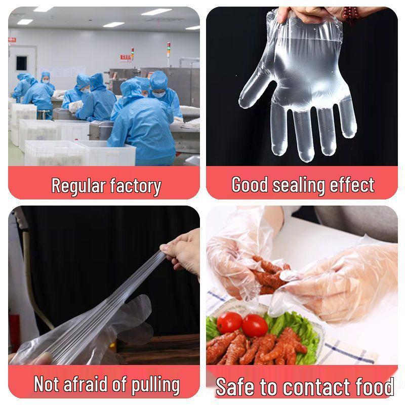 Individually Packaged Food Grade PE Disposable Gloves - Small Pack for Catering, Takeaway, Pizza, Lobster, Crab.