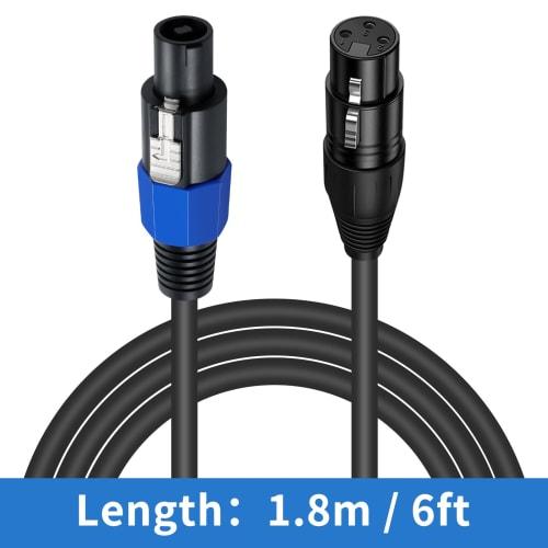 Poyiccot Speakon To XLR Conversion Cable, 18 AWG 2-Wire Connector [Speakon Male To XLR Female] Speaker Cable, Audio Cable for Pro DJ PA, Gig Stage Mic
