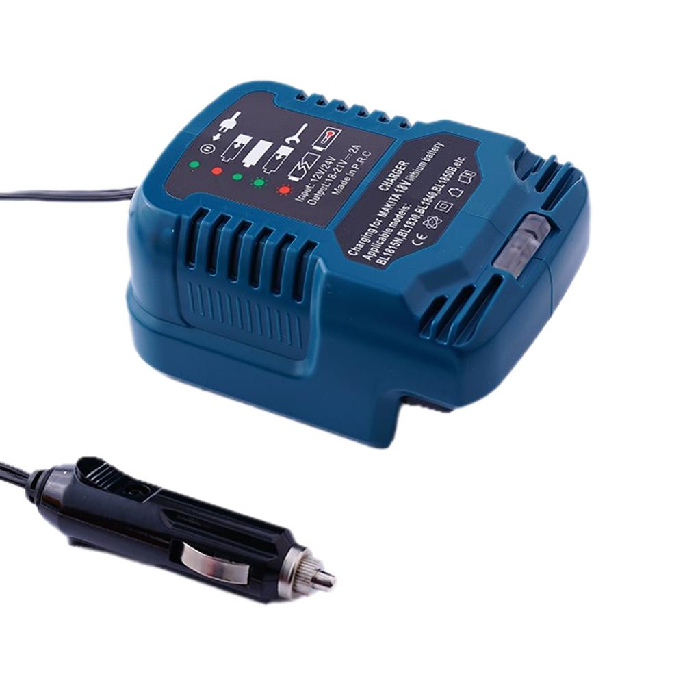 Мини-зарядное устройство для автомобиля для литиевых аккумуляторов Makita/Dewalt/Milwaukee/Bosch 18 В, штекер прикуривателя, портативное зарядное устройство для использования в автомобиле