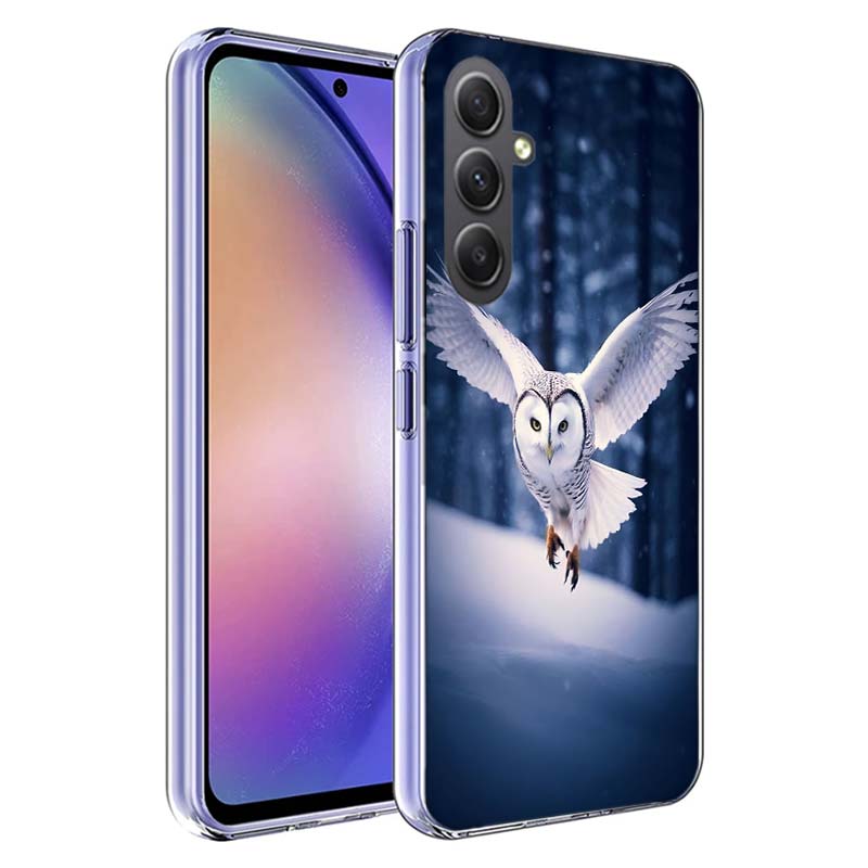 Чехол для телефона "Сова зимой" для Samsung A54 A34 A24 A14 A53 A33 A23 A13 A52S A32 A22 A12 A17 Galaxy A03S A04S A02S A42 A72 A73 A90