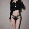 European & American Ice Silk Low-Rise Sporty Thong - Sexy, See-Through, Hollowed-Out Design