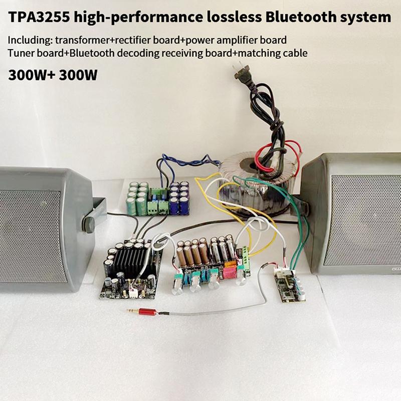Tpa3255 Digital 2.0 Channel 600W Audio Power Amplifier Board Hifi Stereo 300W*2
