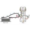 Universal 13 Rows Oil Cooler Kit, Transmission Engine Cooler w/10AN Oil Filter Sandwich Adapter Nylon Braided Hose Line Kit