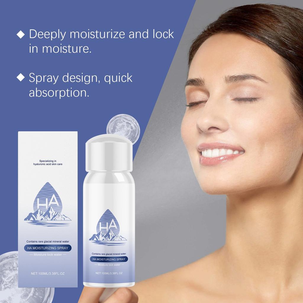 Гиалуроновый увлажняющий спрей-тонер, глубоко увлажняющий увлажняющий спрей, смягчитель для ухода за кожей, 100 мл