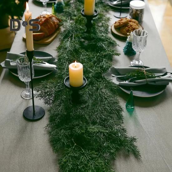 6,2-футовая искусственная кедровая гирлянда из норфолкской сосны, рождественская зелень, искусственные сосновые ветки для праздничного украшения свадьбы