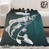 Nash Fishing Logo Throw  Blanket Aesthetic Art Flannel Blanket Portable Home Travel Camping Sofa Picnic Thickening Flannel Blank