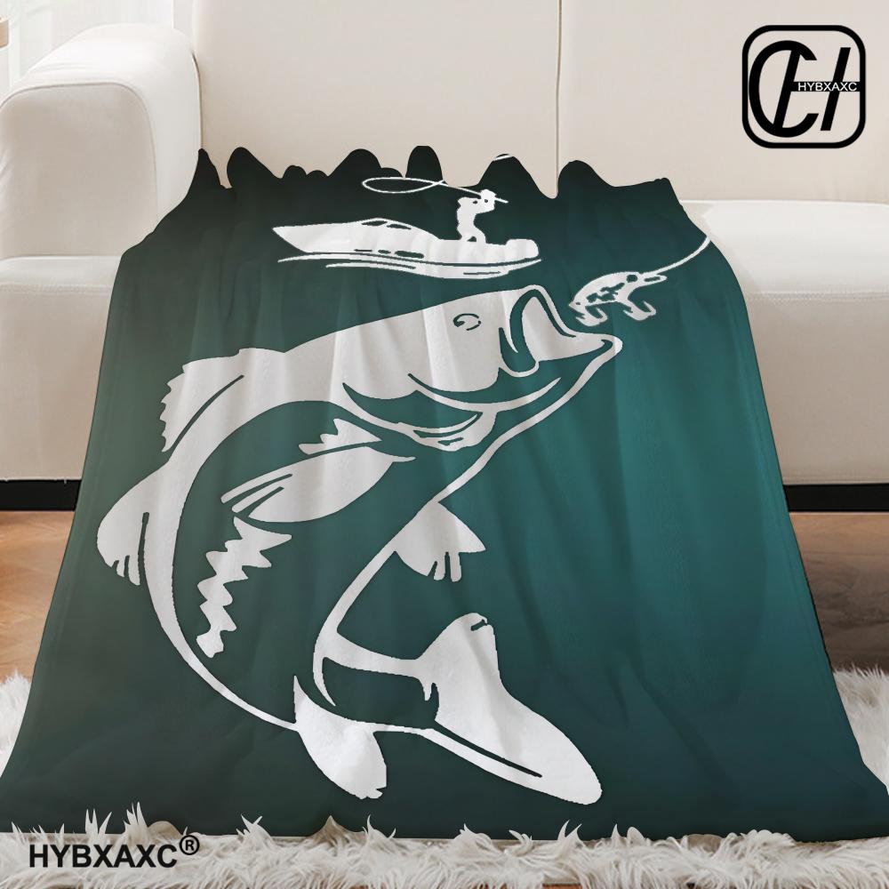Nash Fishing Logo Throw Blanket Aesthetic Art Flannel Blanket Portable Home Travel Camping Sofa Picnic Thickening Flannel Blank