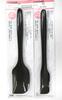 Tiger Crown with Silicone Rubber Spatula, Black, Set of 2, Large and Small, W5.7 X D1 X H26.4cm, W3 X D1 X H25.7cm, 3530 3531