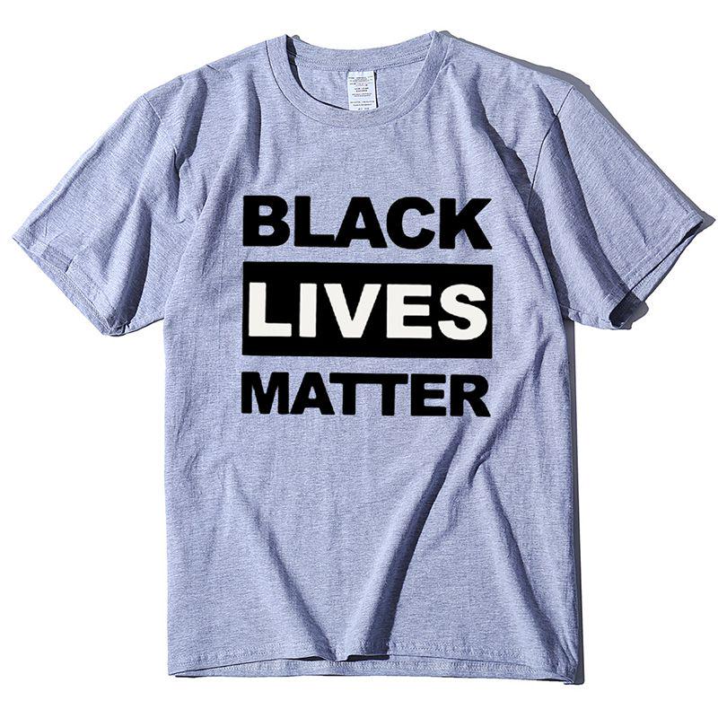 Стильная черная футболка 'Black Lives Matter' против расизма для унисекс, повседневная и удобная