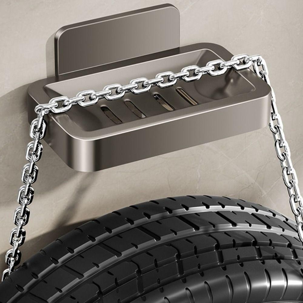 Алюминий Цинк Цинковый сплав Мыльница Без сверления Держатель для мыла Прочный Держатель для хранения губки Душевая комната