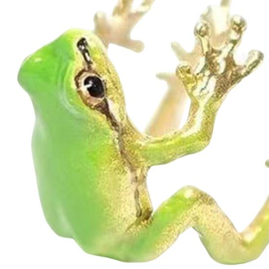 Yousheng 1 пара сережек-клипс в виде древесной лягушки, реалистичная форма животного, гальванизированная полированная, ани-слип, не прокалываемый сплав, серьги для вечеринок, мероприятий, повседневной носки
