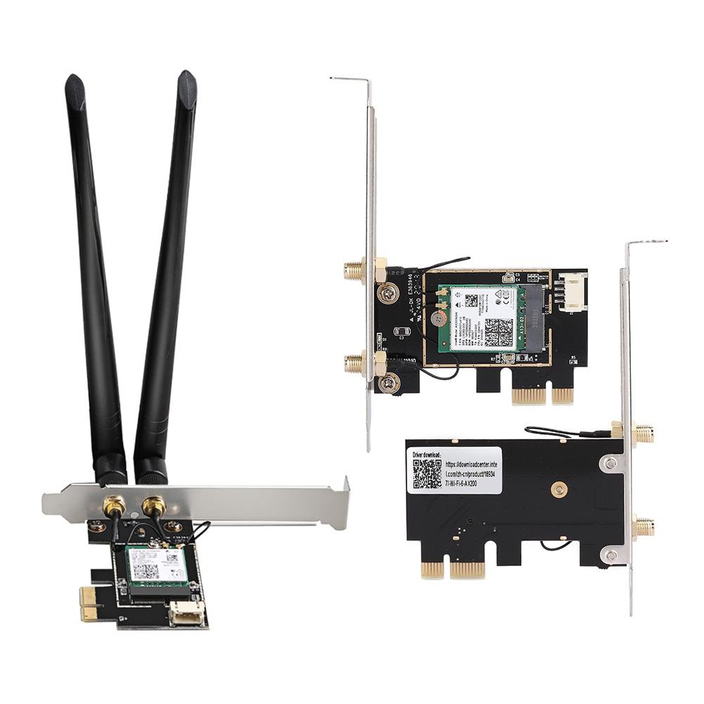 Двухантенная сетевая карта Компьютерный аксессуар Беспроводной WIFI 6-го поколения для Inel AX200