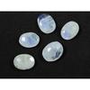 10X14 MM Natural Rainbow Moonstone Briolite Oval Faceted Gemstone 5 Pcs Lot RML-964