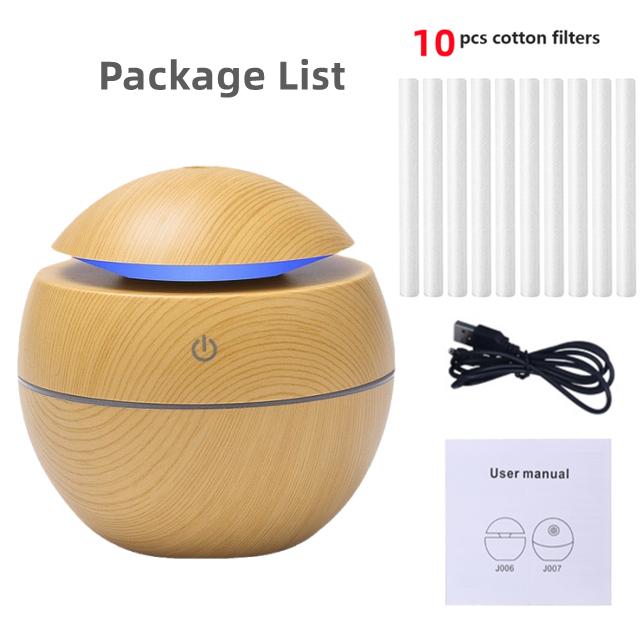 Мини-увлажнитель воздуха Usb ультразвуковой диффузор аромата под дерево 7 светодиодный светильник электрический диффузор эфирного масла для домашней ароматерапии