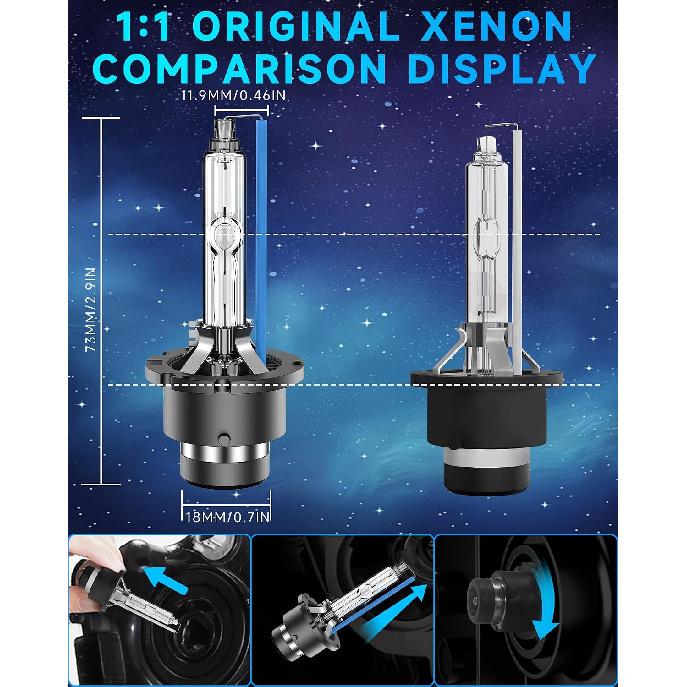 Fit for Infiniti QX50 QX60 FX35 FX37 G35 G37 Xenon Headlight Bulbs