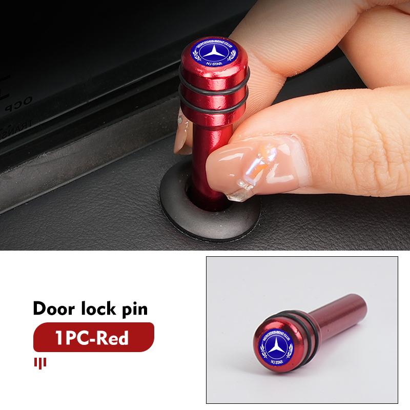 For Mercedes Benz Car Door Lock Pin Screw Knob Security protection Accessories AMG A C E S G Class W201 W210 W108 W204 W205 W203 PJ1