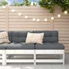 VidaXL Center Sofas with Cushions 2 Pcs White Solid Pine Wood, Garden Sofa, Garden Seat, Outdoor Seat, 825577