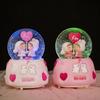 Heart To Heart Snow Crystal Ball Light Music Box Night Light Aaa Electric Battery