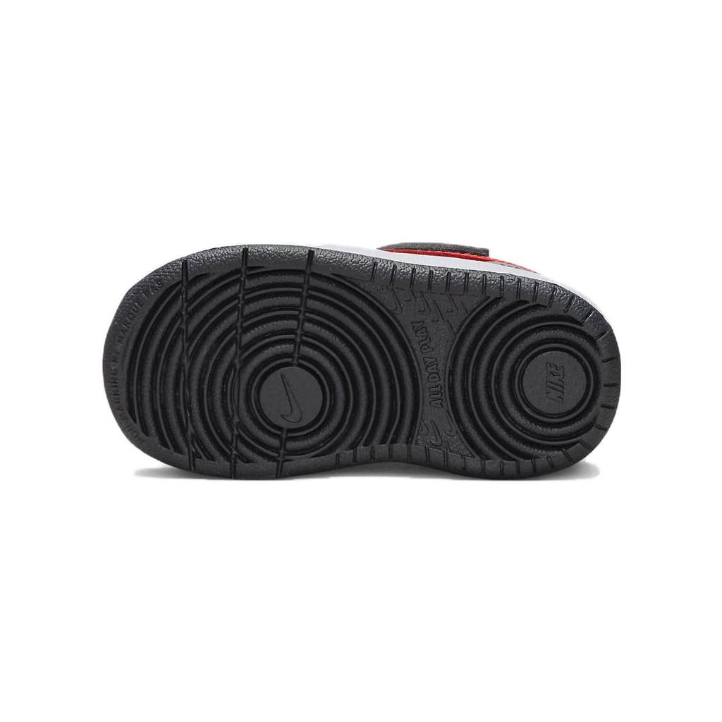 Nike Court Borough Low Recraft TD Light Smoke Grey Bright Crimson Baby Sneakers Dark-Obsidian White DV5458-003