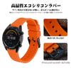 Rubber Strap Silicone 14mm Waterproof Watch Replacement Strap Quick Release Rubber Watch Band Buckle [WOCCI] Orange/Black