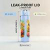 1PC Two Colorful Bird Art Print 750ml Color Plastic Sports Water Bottle Leakproof Flip Straw Lid Suitable for Sports Office Home Use
