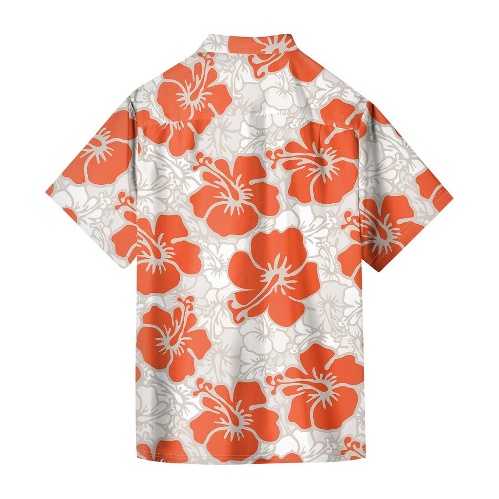 Гавайская рубашка для мужчин, мужские винтажные рубашки для боулинга на пуговицах, летняя пляжная рубашка с коротким рукавом