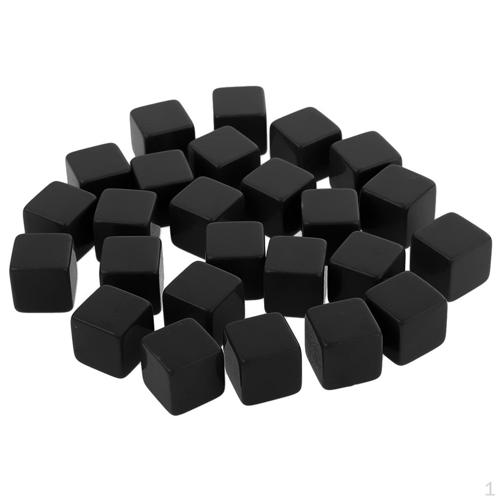 25 Pieces Square Edge D6 Six Sided RPG Gaming Gift