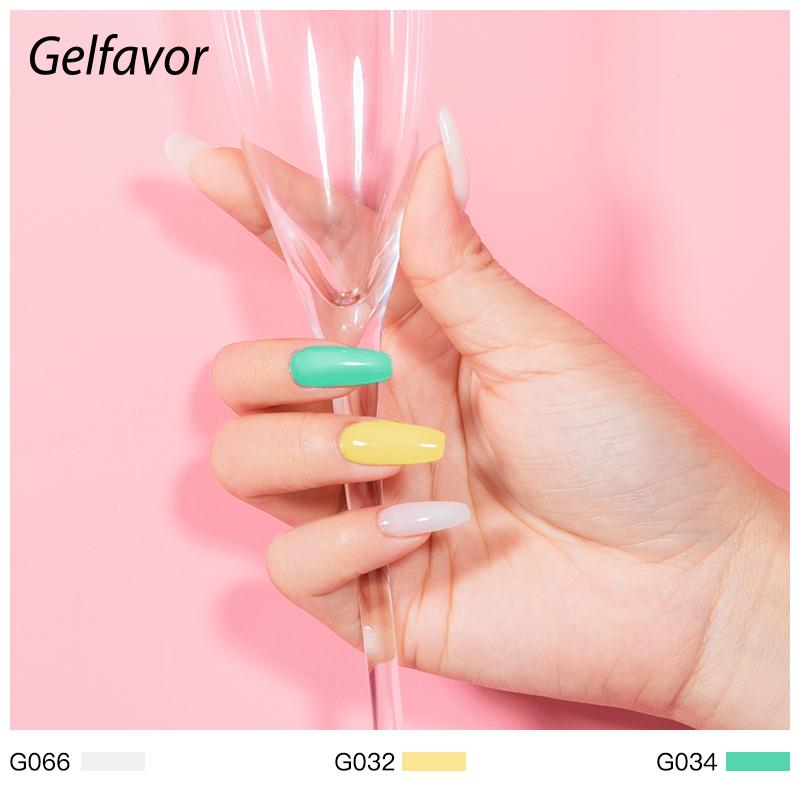 Gelfavor 6/10 шт., 8 мл, набор гель-лаков для ногтей, замачиваемый УФ-гель-лак, яркий для дизайна ногтей, светодиодная/УФ-лампа