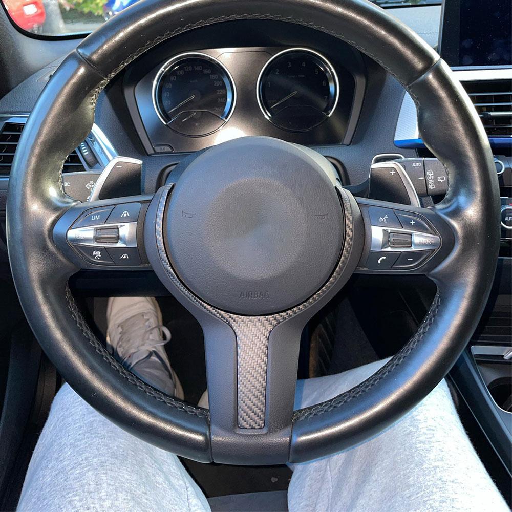 Для BMW M-Sport F06 F32 F36 F34 F16 F15 Отделка руля из настоящего углеродного волокна